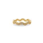 Anillo Zirconia Ondulado
