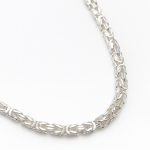 Cadena Tejida Espiga Plata Italiana